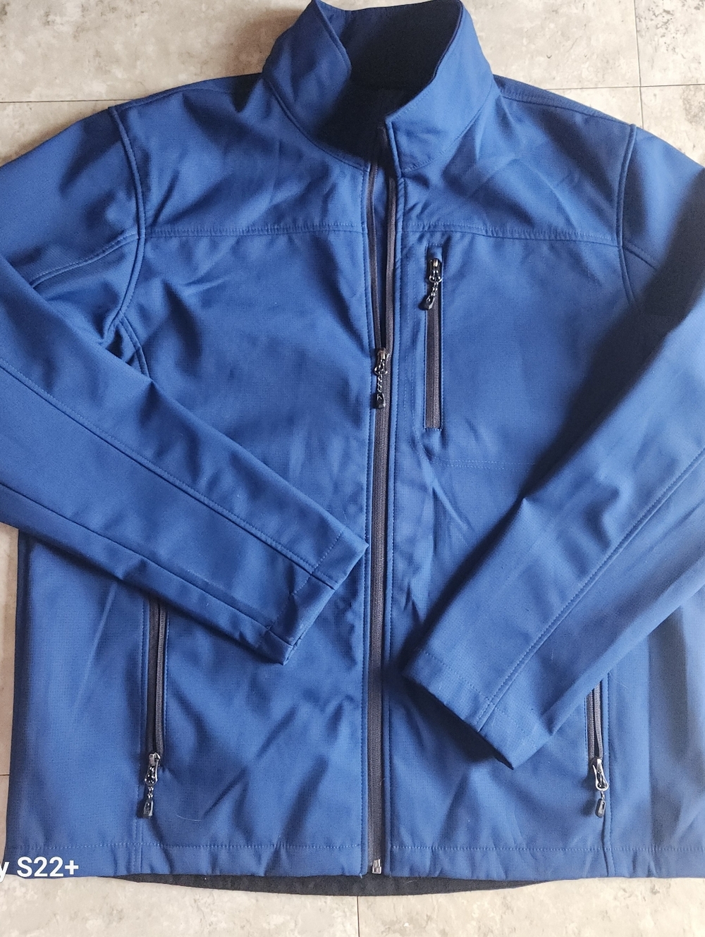 O36 Swiss Tech Men's Royal Blue Windbreaker w Zip Closure & Three Front Pockets
